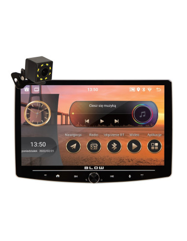 Radio Blow Cp01 1Din 10" Android/Wifi/Gps/Carplay Obrotowe