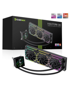 Gamemax Cpu Liquid Cooler | Hailstorm 360 Lcd Bk | Black