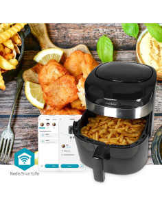 Nedis Kaaf180Bkw Frytkownica Pojedyńczy 7,2 L Autonomiczny 1800 W Frytkownica Na Gorące Powietrze Czarny