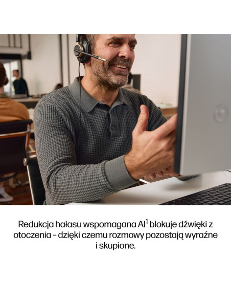 Słuchawki Przewodowe Hp Poly Mission 825 Stereo Usb Wired Headset