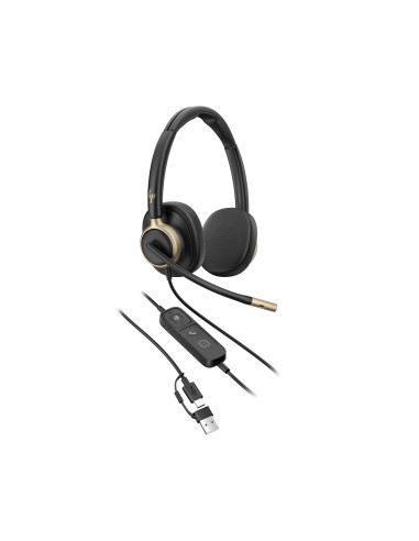 Słuchawki Przewodowe Hp Poly Mission 825 Stereo Usb Wired Headset