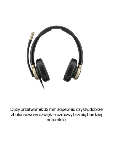 Słuchawki Przewodowe Hp Poly Mission 825 Stereo Usb Wired Headset