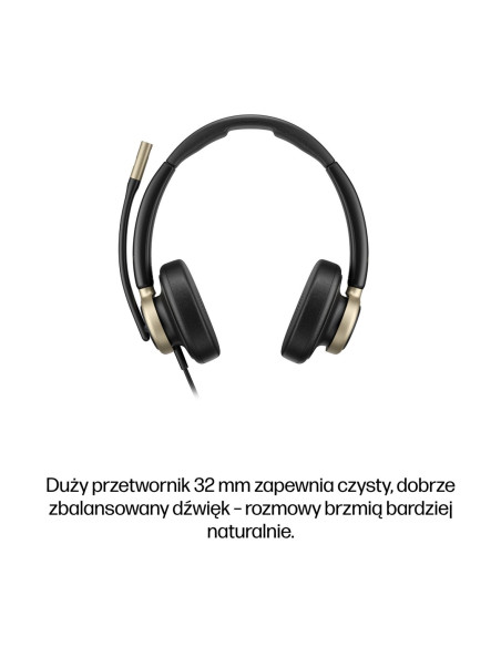 Słuchawki Przewodowe Hp Poly Mission 825 Stereo Usb Wired Headset