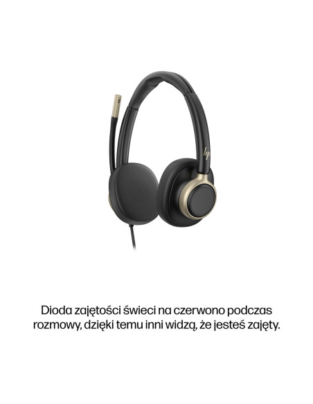 Słuchawki Przewodowe Hp Poly Mission 825 Stereo Usb Wired Headset