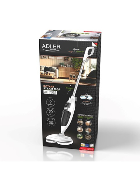 Adler Ad 7052 Mop Obrotowy Parowy Biały