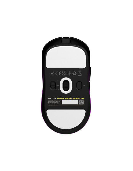 Hator Quasar 3 Ultima 8K Wireless Myszka Gaming Po Prawej Stronie Rf Wireless + Bluetooth + Usb Type-C Optyczny 30000 Dpi
