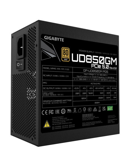 Gigabyte Ud850Gm 850W Pg5 V2 (Gp-Ud850Gm Pg5 V2) - Zasilacz, Czarny