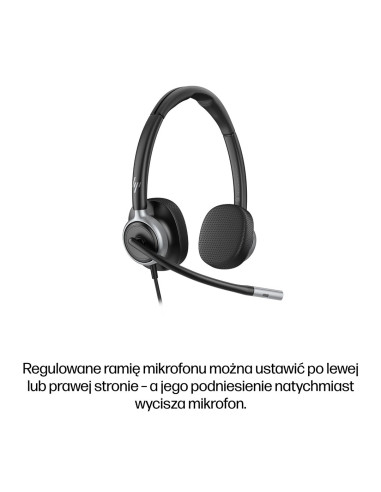 Hp Poly Mission 625 – Stereofoniczny Przewodowy Zestaw Słuchawkowy Usb (Opakowanie Zbiorcze)