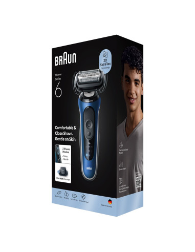 Braun Series 6 62-B1200S Golarka Foliowa Przycinarka Niebieski