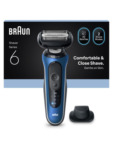 Braun Series 6 62-B1200S Golarka Foliowa Przycinarka Niebieski