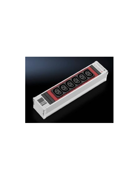 Rittal Dk 7856.082 Rozgałęziacz 6 X Gniazdo Sieciowe Wewnętrzna Aluminium, Czerwony