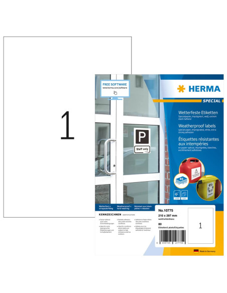 Herma 10775 Etykiet Do Nadruku Biały Samoprzylepne Etykiety Do Drukowania