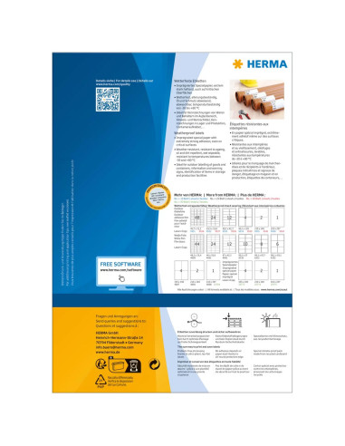 Herma 10775 Etykiet Do Nadruku Biały Samoprzylepne Etykiety Do Drukowania