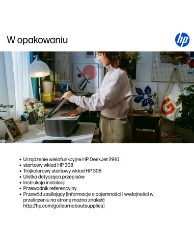 Hp Deskjet 2910 Bezprzewodowe All-In-One W Kolorze Drukarka, Instant Ink