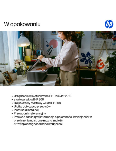 Hp Deskjet 2910 Bezprzewodowe All-In-One W Kolorze Drukarka, Instant Ink