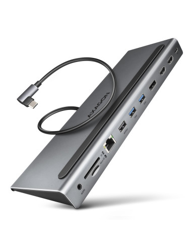 Axagon Hmc-4Kx3 Stacja Dokująca Przewodowa Usb 3.2 Gen 1 (3.1 Gen 1) Type-C Szary