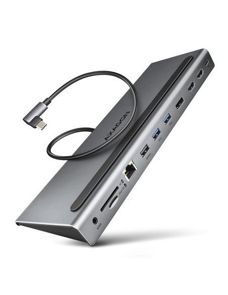 Axagon Hmc-4Kx3 Stacja Dokująca Przewodowa Usb 3.2 Gen 1 (3.1 Gen 1) Type-C Szary