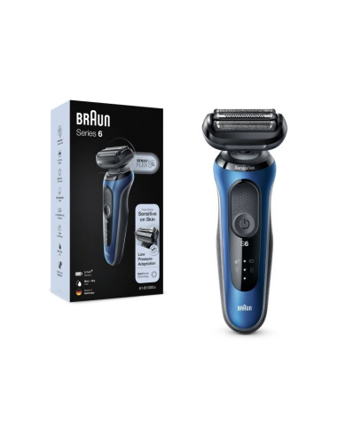 Braun Series 6 61-B1000S Golarka Foliowa Czarny, Niebieski
