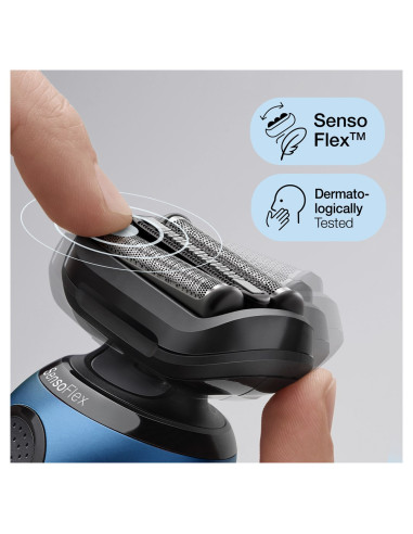 Braun Series 6 61-B1000S Golarka Foliowa Czarny, Niebieski
