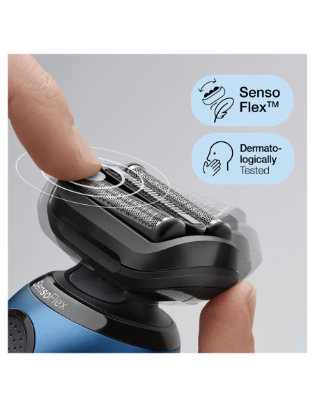 Braun Series 6 61-B1000S Golarka Foliowa Czarny, Niebieski