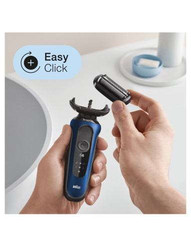 Braun Series 6 61-B1000S Golarka Foliowa Czarny, Niebieski