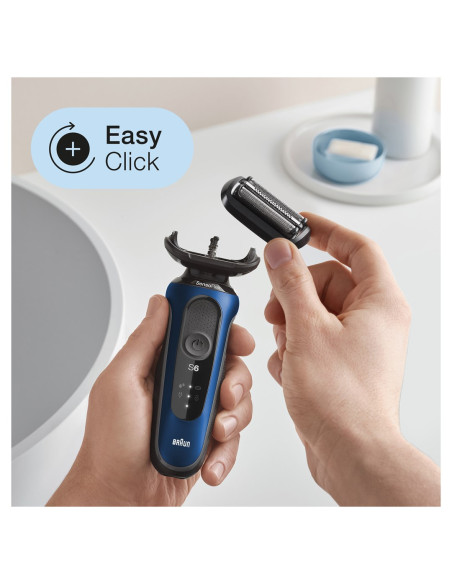 Braun Series 6 61-B1000S Golarka Foliowa Czarny, Niebieski