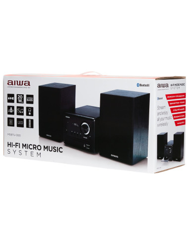 Aiwa Micro Wieża Msbtu-300 Bt/Mp3/Cd/Usb/Fm