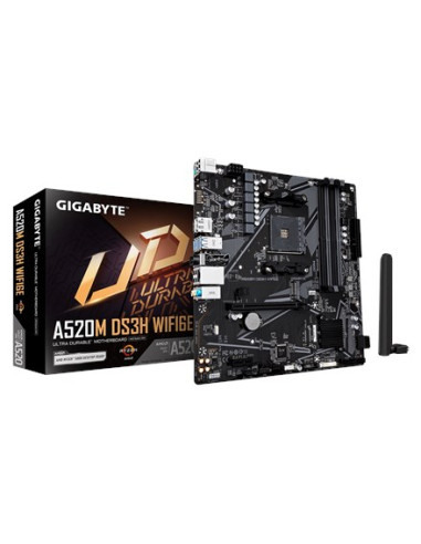 Gigabyte A520M Ds3H Wifi6E Amd A520 Socket Am4 Micro Atx