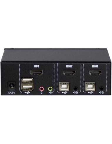 Inter-Tech As-21Ha Hdmi Przełącznik Kvm Czarny