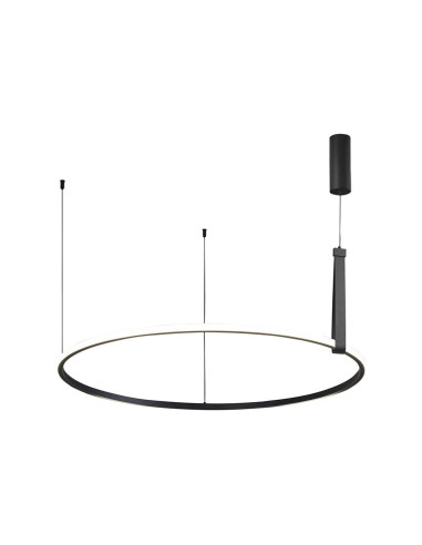 Luminaire Pendant 42W Led D90Cm Black