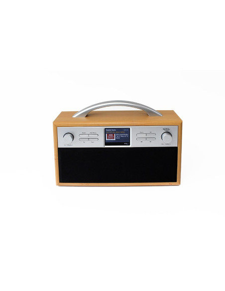 Xoro Xor400900 Radio Internet Cyfrowy Czarny, Srebrny, Drewno