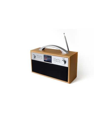 Xoro Xor400900 Radio Internet Cyfrowy Czarny, Srebrny, Drewno