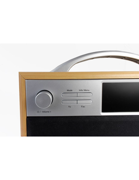 Xoro Xor400900 Radio Internet Cyfrowy Czarny, Srebrny, Drewno