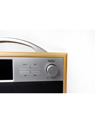 Xoro Xor400900 Radio Internet Cyfrowy Czarny, Srebrny, Drewno
