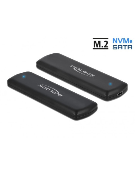 Delock Obudowa Zewnętrzna Usb Type-C Na M.2 Nvme Pcie Lub Sata Ssd - Beznarzędziowa