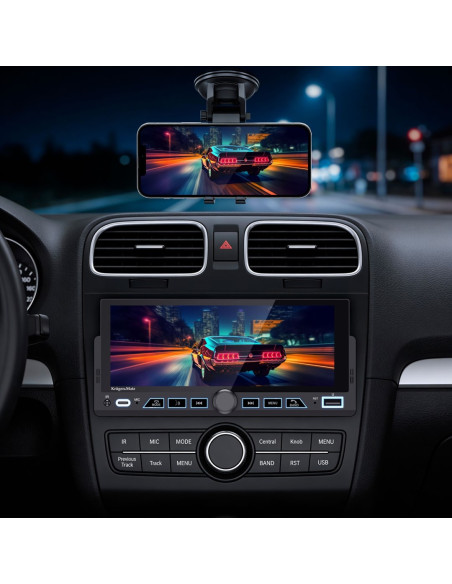 Kruger&Matz Radio Samochodowe Km2017 Carplay/Androidauto 1Din