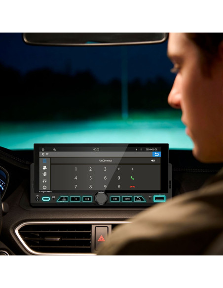 Kruger&Matz Radio Samochodowe Km2017 Carplay/Androidauto 1Din