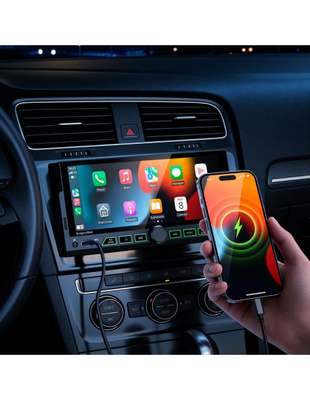 Kruger&Matz Radio Samochodowe Km2017 Carplay/Androidauto 1Din