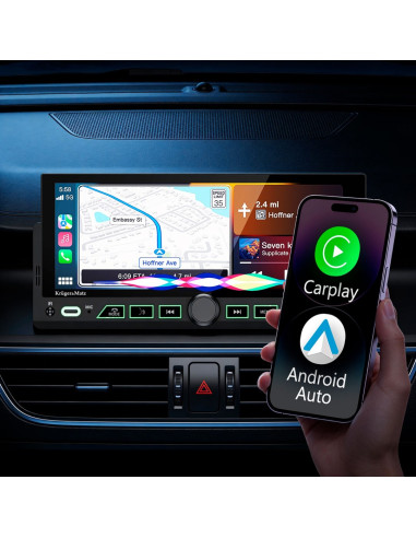 Kruger&Matz Radio Samochodowe Km2017 Carplay/Androidauto 1Din
