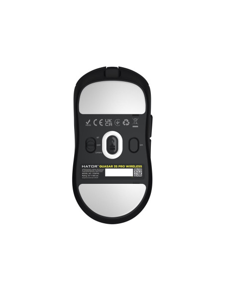 Hator Quasar 3S Pro Wireless Myszka Gaming Po Prawej Stronie Rf Wireless + Bluetooth + Usb Type-C Optyczny 30000 Dpi