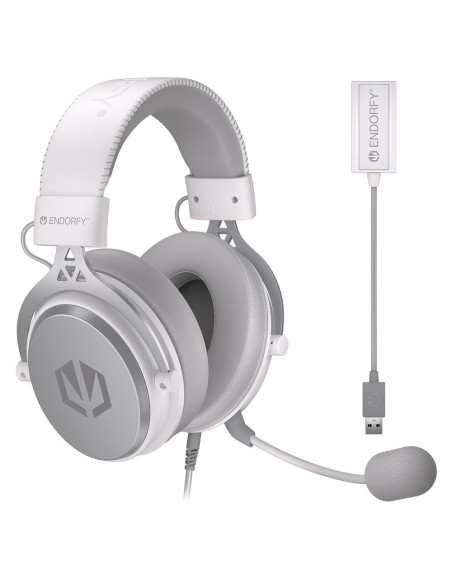 Endorfy Viro Plus Usb Onyx White Zestaw Słuchawkowy Przewodowa Opaska Na Głowę Muzyka/Dzień Powszedni Biały