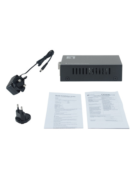 Levelone Gvm-2000 Konwerter Sieciowy 1000 Mbit/S Czarny