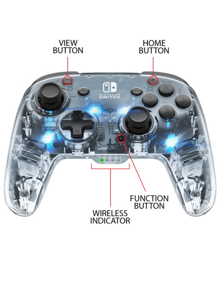 Pdp Controller Afterglow   Deluxe Wireless            Switch
