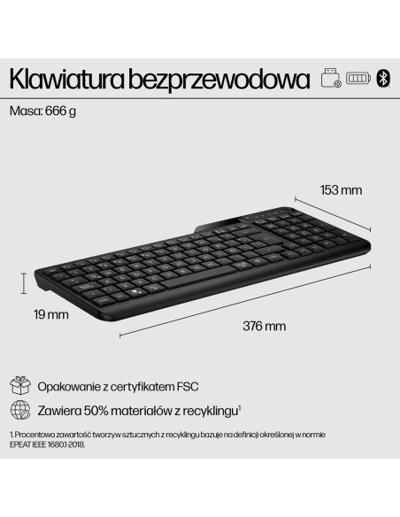 Hp Klawiatura Bezprzewodowa 475 Z Dwoma Trybami