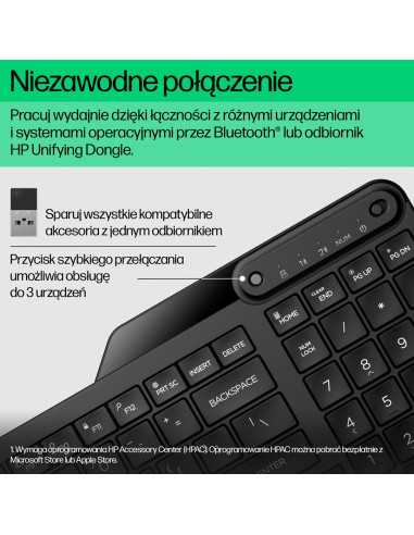 Hp Klawiatura Bezprzewodowa 475 Z Dwoma Trybami