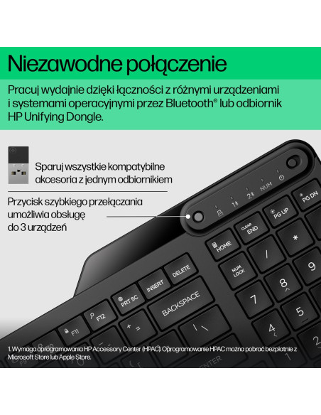 Hp Klawiatura Bezprzewodowa 475 Z Dwoma Trybami