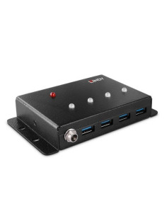 Lindy 43374 Huby I Koncentratory Usb 3.2 Gen 1 (3.1 Gen 1) Type-B 5000 Mbit/S Czarny