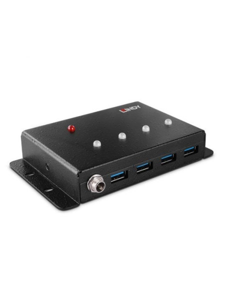 Lindy 43374 Huby I Koncentratory Usb 3.2 Gen 1 (3.1 Gen 1) Type-B 5000 Mbit/S Czarny