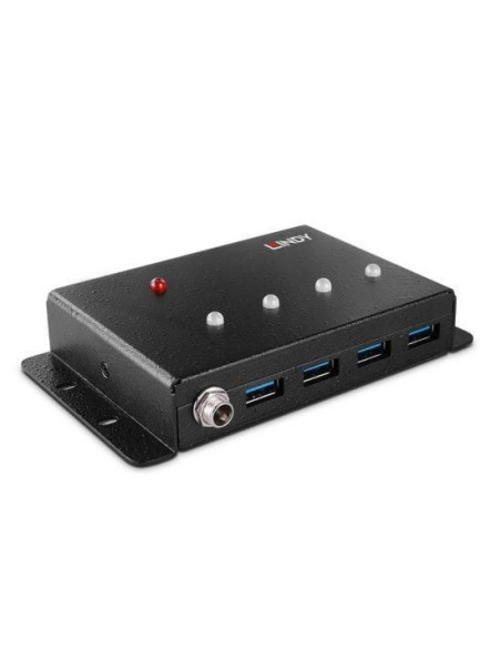 Lindy 43374 Huby I Koncentratory Usb 3.2 Gen 1 (3.1 Gen 1) Type-B 5000 Mbit/S Czarny