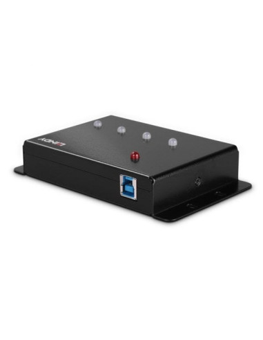 Lindy 43374 Huby I Koncentratory Usb 3.2 Gen 1 (3.1 Gen 1) Type-B 5000 Mbit/S Czarny